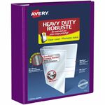 Avery&reg; Heavy Duty View Binder - 3" Binder Capacity - Letter - 8 1/2" x 11" Sheet Size - 670 Sheet Capacity - 3" Ring - Fastener: Ring - Pocket: 4, Internal - Purple - Heavy Duty, Long Lasting, One Touch Ring, Pocket, PVC-free, Split Resistant, Tear Re AVE79810