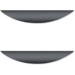 Lorell Chateau Series Laminate Drawer Traditional Pulls - Traditional - 6.38" Width x 1.13" Depth x 0.63" Height - Aluminum Alloy - Black - 2 / Pack LLR34347