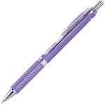 Pentel EnerGel Alloy Retractable Gel Pens - 0.7 mm Medium Pen Point - Refillable - Retractable - Black Ink - Gel-based - Violet Metal Barrel - Stainless Steel Tip - 1 Each PENBL407VA