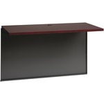 Lorell Fortress Modular Series Bridge - 48" Width x 24" Depth, x 1.1" Thickness Top - Material: Steel - Finish: Mahogany Laminate, Charcoal - Scratch Resistant, Stain Resistant, Ball-bearing Suspension, Grommet, Handle, Cord Management - 1 Each LLR79166