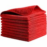 Rubbermaid Commercial HYGEN r-40 Recycled Microfiber Cloths, 12"x12" , Red - For Commercial - 12" Length x 12" Width - Recommended For: Germs Remover, Microbe Remover - Bleach-safe, Washable, Durable, Chemical Resistant - Red - 24 / Pack RCP1820577