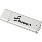 SKILCRAFT&reg; 32GB USB 2.0 Flash Drive - 32 GB - USB 2.0 - 30 MB/s Read Speed - 20 MB/s Write Speed - Silver - 256-bit AES NSN5702661