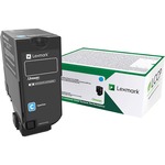 Lexmark Unison Original High Yield Laser Toner Cartridge - Cyan - 1 Each - 12000 Pages LEX74C0HCG