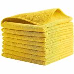 Rubbermaid Commercial Microfiber Cleaning Cloths - For Commercial - 16" Length x 16" Width - Recommended For: Germs Remover, Microbe Remover - Bleach-safe, Chemical Resistant, Reusable - Yellow - 24 / Pack RCP1820584