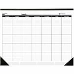 Rediform Undated Monthly Desk Pad - Monthly - 1 Month Single Page Layout - Desk Pad - White - Chipboard - 17" Height x 22" Width - 1 Each REDB1817