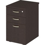 Bush Business Furniture Easy Office 16W 3 Drawer Mobile Pedestal - 25.4" Height x 16" Width x 20.1" Depth - Total Drawer(s): 3 - Material: Thermofused Laminate (TFL), Steel, Metal, Engineered Wood - Finish: Mocha Cherry, Laminate - 1 Each BSHEOF116MR03