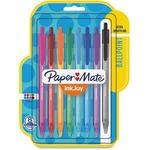 Paper Mate InkJoy 100 RT Pens - 1 mm Medium Pen Point - Retractable - Assorted Ink - Translucent Barrel - 8 / Pack PAP1945935