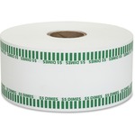 PAP-R Color-coded Coin Machine Wrappers - 1000 ft Length - 1900 Wrap(s) - Total $5.0 in 50 Coins of 10¢ Denomination - 15 lb Basis Weight - Kraft - Green, White - 1 Roll PQP50010