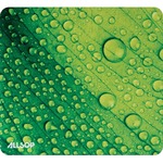 Allsop NatureSmart Image Mousepad - Leaf Raindrop - (31624) - Leaf Raindrop - 0.10" Height x 8.50" Width - Green, Red, White, Blue - Natural Rubber, Latex - Skid Proof - 1 Each ASP31624