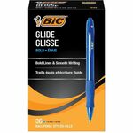BIC Glide Bold - 1.6 mm Bold Pen Point - Refillable - Retractable - Blue Ink - Blue Barrel - Tungsten Carbide Tip - 36 / Box BICVLGB361BE