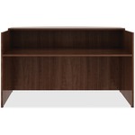 Lorell Essentials Series Front Reception Desk - 42.5" Height x 72" Width x 36" Depth - Material: Metal - Finish: Walnut, Laminate - 1 Each LLR69998