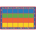 Flagship Carpets Primary Colors Square Grids Rug - 13.17" Length x 10.75" Width - Rectangle - Square Grids - Multicolor FCIFE34456A