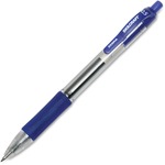 SKILCRAFT&reg; Zebra Retractable Gel Pen - Fine Pen Point - Retractable - Blue Ink - Water Based - Clear, Blue Barrel - 1 Dozen NSN6473134