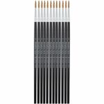 Charles Leonard Water Color Brush - 0.63" Bristle - No. 5 - Hardwood Handle - Aluminum Ferrule - 12 / Pack LEO73505