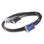 APC by Schneider Electric KVM PS/2 Cable - 3 ft (0.9 m) - 3 ft KVM Cable - Black - 1 Each APWAP5264