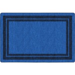 Flagship Carpets Double Dark Tone Border Blue Rug - 12 ft Length x 90" Width x 0.50" Thickness - Rectangle - Blue FCIFE42344A