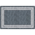 Flagship Carpets Double Light Tone Border Gray Rug - 100" Length x 72" Width x 0.50" Thickness - Rectangle - Gray FCIFE42532A