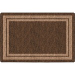 Flagship Carpets Double Light Tone Border Brown Rug - 100" Length x 72" Width x 0.50" Thickness - Rectangle - Chocolate FCIFE42732A