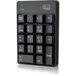 Adesso Wireless Spill Resistant Numeric Keypad - Wireless Connectivity - RF - 30 ft - 2.40 GHz - USB Interface - 18 Key(s) - Windows 10, Windows 8, Windows 7 - English (US) - Computer - PC - Membrane Keyswitch - AAA Battery Size Supported - Black ADEWKB6010UB