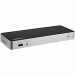 StarTech.com Docking Station - for Notebook, Smartphone, Tablet - Memory Card Reader - 60 W Power Supply - USB 3.0 Type C - 5 x USB Ports - 5 x USB 3.0 - USB Type-C - Network (RJ-45) - HDMI - DisplayPort - Black, Silver - Audio Line Out - Microphone - Thu STCDK30CHDDPPD