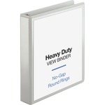 Business Source Round-ring View Binder - 1 1/2" Binder Capacity - Letter - 8 1/2" x 11" Sheet Size - 350 Sheet Capacity - Fastener: Round Ring - Pocket: 2, Internal - Polypropylene, Chipboard, Board - White - Wrinkle-free, Non-glare, Transfer Safe, Gap-fr BSN19651