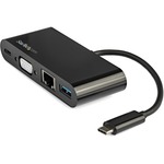 StarTech.com USB-C VGA Multiport Adapter - Power Delivery(60W) - USB 3.0 - GbE - for Projector, Monitor, Tablet, Smartphone, Notebook - 60 W Power Supply - USB Type C - 1 Displays Supported - Full HD - 1920 x 1200, 1920 x 1080 - 3 x USB Ports - 2 x USB 3. STCDKT30CVAGPD