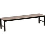 Lorell Faux Wood Outdoor Bench - Weathered Charcoal Seat Color - Faux Wood Seat Material - Four-legged Base - 1 Each LLR42689
