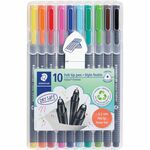 Staedtler Triplus Fineliner 10-piece Porous Point Pens - 0.3 mm Fine Pen Point - Water Based - 1 Each STD334SB10A6