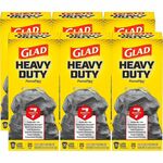 Glad ForceFlexPlus Large Drawstring Trash Bags - Large Size - 30 gal Capacity - 25.13" Length x 24" Width - Drawstring Closure - Black - Plastic - Home, Office, Can, Kitchen, Day Care, Restaurant, School, Commercial, Breakroom, Cafeteria - 25/Box - 2 / Pa CLO70359PL