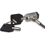 StarTech.com Keyed Cable Lock for Laptops - Push-to-LockButton - 6.70 ft Cable - Keyed Lock - Silver, Black - Zinc Alloy, Steel, Vinyl - For Notebook, Projector, Docking Station, Tablet, Smartphone - TAA Compliant STCLTLOCKKEY