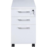 Boss Simple System Mobile Pedestal Box/Box/File - 26.8" Height x 15.8" Width x 22" Depth - Finish: White - 1 Each BOPS504WT