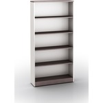 Boss Simple System 35 x 12 Bookcase, Driftwood - 71" Height x 35.4" Width x 11.8" Depth - Finish: Driftwood, Silver - 1 Each BOPS507