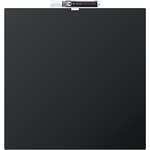 U Brands Frameless Magnetic Chalkboard - 14" (1.2 ft) Width x 14" (1.2 ft) Height - Black Painted Steel Surface - Square - Horizontal - Magnetic - 1 Each UBR468U0004