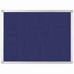 MasterVision Ayda Fabric 24"W Bulletin Board - Blue Fabric Surface - Tackable, Sleek Style, Robust - 0.5" Height x 24" Width - 1 Each BVCFA03439214