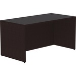 Lorell Essentials Series Rectangular Desk Shell - Rectangle - 29.5" Height x 60" Width x 30" Depth Desk Shell, 1" Thickness Top - Finish: Espresso - 1 Each LLR18208