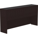 Lorell Essentials Series Stack-on Hutch - 36" Height x 70.9" Width x 14.8" Depth Hutch - 4 Door(s) - Finish: Espresso - Grommet, Durable, Laminated, Cam Lock, Cord Management - 1 Each LLR18214