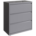 Lorell Fortress Series Lateral File - 36" Width x 18.6" Depth x 40.3" Height - 3 x Drawer(s) for File - Letter, Legal, A4 - Lateral - Hanging Rail, Magnetic Label Holder, Locking Drawer, Locking Bar, Ball Bearing Slide, Reinforced Base, Adjustable Leveler LLR00038
