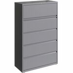 Lorell Fortress Series Lateral File w/Roll-out Posting Shelf - 42" Width x 18.6" Depth x 67.6" Height - 2 x Drawer(s) for File - Letter, Legal, A4 - Lateral - Hanging Rail, Magnetic Label Holder, Locking Drawer, Locking Bar, Ball Bearing Slide, Reinforced LLR00044