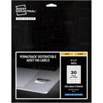Avery PermaTrack Destructible Asset Tag Labels - 0.75" Length x 2" Width - Rectangular - White - 240 / Pack AVE60531