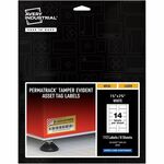Avery PermaTrack Tamper-Evident Asset Tag Labels - 1.25" Length x 2.75" Width - Rectangular - Matte White - 112 / Pack AVE60536