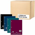 Roaring Spring 1-Subject Notebook - 80 Sheets - 160 Pages - Printed - Spiral Bound - Both Side Ruling Surface - Red Margin - 3 Hole(s) - 15 lb Basis Weight - 56 g/m² Grammage - 11" x 8 1/2" Sheet Size - 0.30" Height x 8.5" Width x 11" Length - White  ROA11281CS