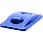 Rubbermaid Commercial Slim Jim Bottle/Can Recycling Top - Rectangular - Blue - 4 / Carton RCP269288BECT