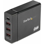 StarTech.com 1 Port USB-C Desktop Charger with 60W Power Delivery - 3 USB Ports - 60 W - 120 V AC, 230 V AC Input - 5 V DC, 9 V DC, 12 V DC, 15 V DC, 20 V DC Output - 3 A - 1 Each STCDCH1C3A