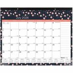 Blueline Academic Desk Pad - Academic - Monthly - 18 Month - July 2026 to December 2027 - 1 Month Single Page Layout - 22" x 17" Sheet Size - 2 x Holes - Desk Pad - Floral - Chipboard - 17" Height x 22" Width - 1 Each REDCA1716BD