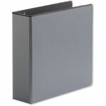 Universal Deluxe Easy-to-Open D-Ring View Binder, 3 Rings, 3" Capacity, 11 x 8.5, Black - 3" Binder Capacity - Letter - 8 1/2" x 11" Sheet Size - 650 Sheet Capacity - 3 Ring - Fastener: Ring - Pocket: 2, Inside Front & Back - Polypropylene - Black - Non-s UNV30751