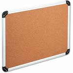 Universal Bulletin Board - 36" Board Height x 48" Board Width - Tan Cork Surface - Self-healing - Satin Aluminum Frame - 1 Each UNV43714