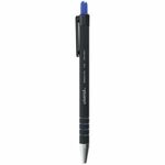 Universal Ballpoint Pen, Retractable, Fine 0.7 mm, Blue Ink, Blue Barrel, Dozen - 0.7 mm Fine Conical Pen Point - Retractable - Blue Ink - Blue Barrel - 12 / Dozen UNV15521