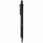 Universal Ballpoint Pen, Retractable, Fine 0.7 mm, Black Ink, Black Barrel, Dozen - 0.7 mm Fine Conical Pen Point - Retractable - Black Ink - Black Barrel - 12 / Dozen UNV15520