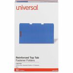 Universal 1/3 Tab Cut Legal Recycled Classification Folder - 8 1/2" x 14" - 3/4" Expansion - 2 Fastener - 2" Fastener Capacity - Top Tab Location - Assorted Tab Position - Blue - 10% Recycled - 50 / Box UNV13525