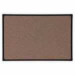 Universal Bulletin Board - 23.62" Board Height x 35.43" Board Width x 0.47" Board Depth - Brown Rubber, Cork Surface - Durable, Sleek Style, Heavy Duty, Sturdy - Black Plastic Frame - 1 Each UNV43022